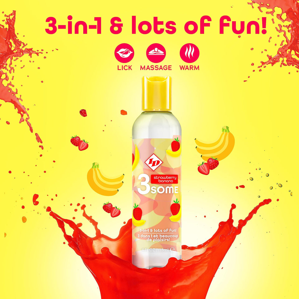 Id 3Some Strawbr Banana Water-Based Lube