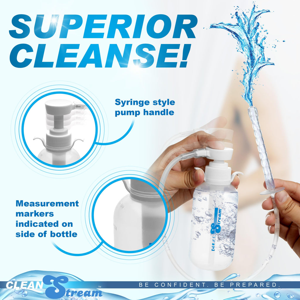 Cleanstream Pump Action Enema Bottle W/ Nozzle 300Ml