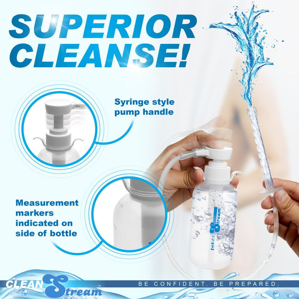Cleanstream Pump Action Enema Bottle W/ Nozzle 300Ml