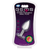 Cloud 9 Novelties Cloud 9 Novelties Gems Silver Chromed Anal Plug, Small