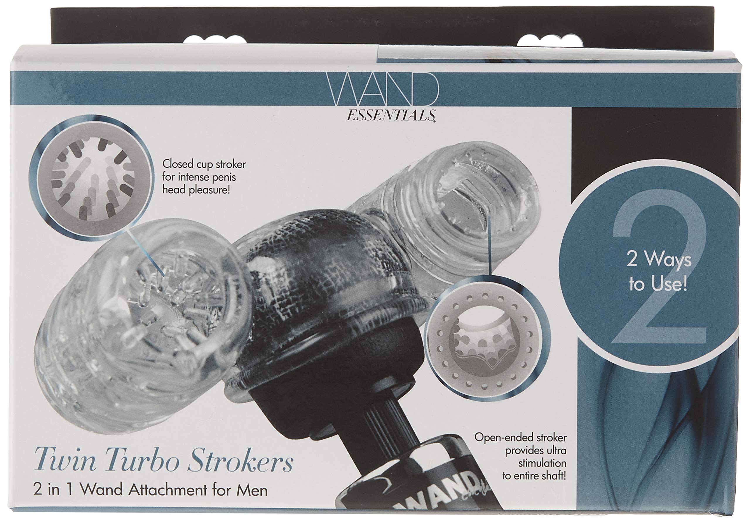 Wand Essentials Twin Turbo Strokers 2 In 1 Attachment