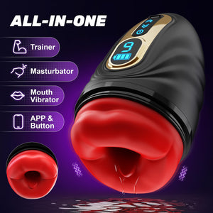 Male Masturbator Sex Toys for Men - SYDOWARDAL Penis Trainer Male Vibrator 2IN1 APP Control, Mouth-Wrapped Penis Vibrator Adult