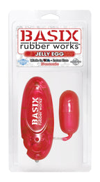 Pipedream Basix Vibrating Jelly Egg, Red