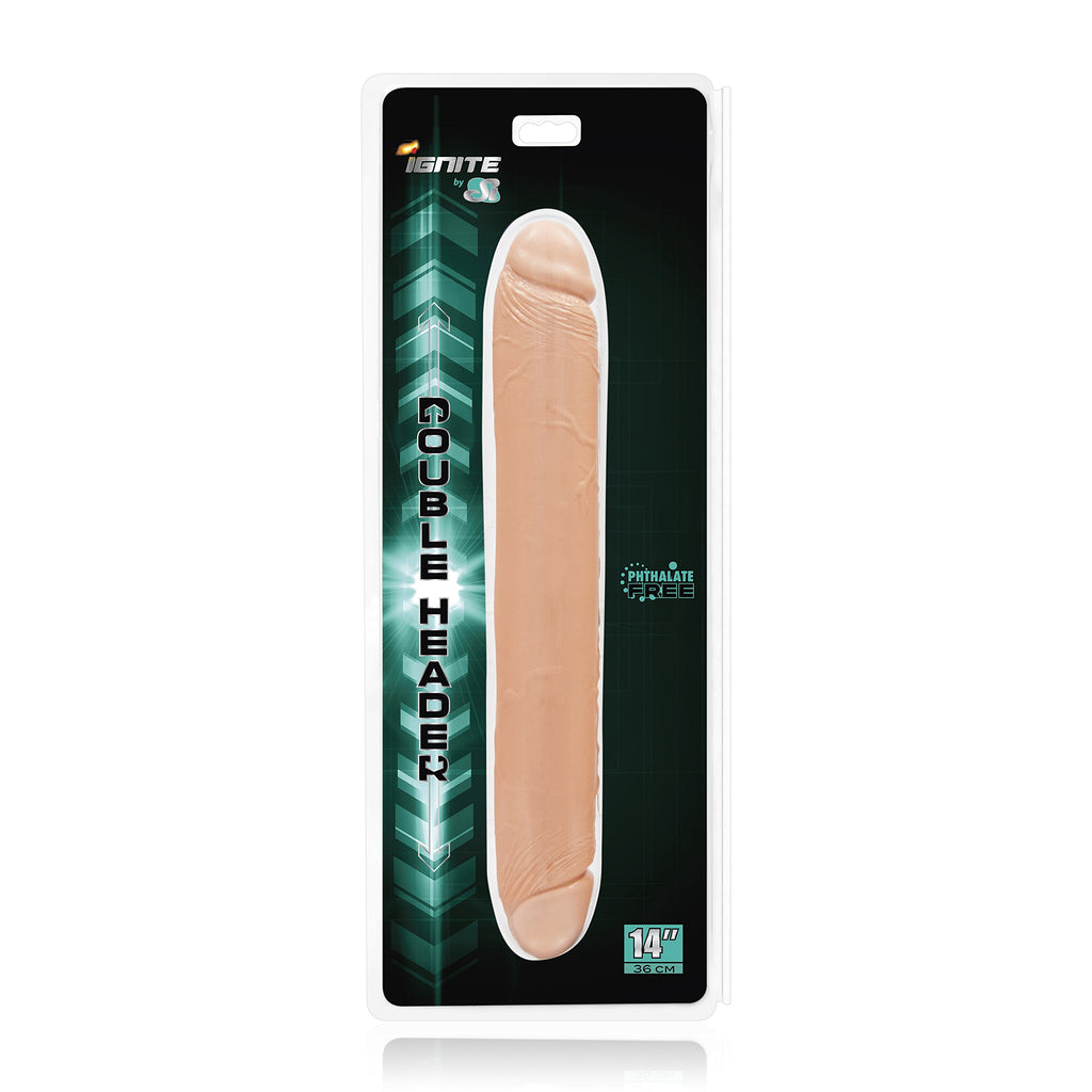 Si Novelties Double Dong, Flesh, 14 Inch, 23.04 Ounce