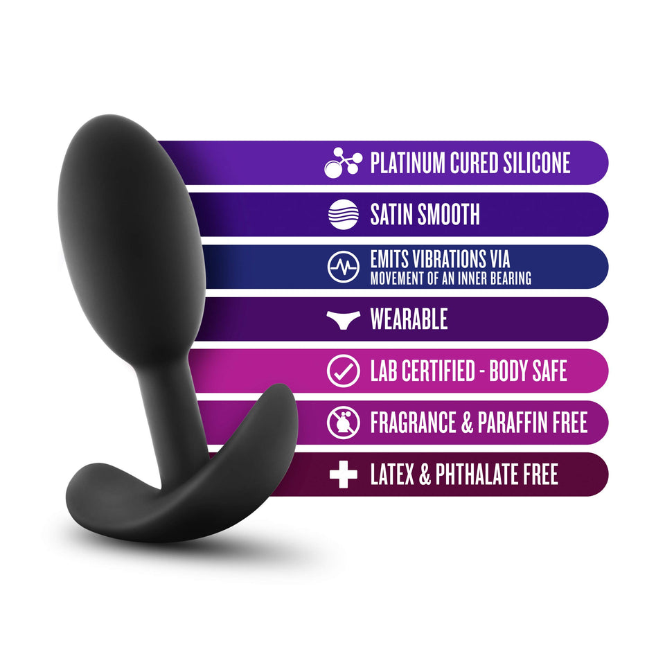 Luxe - Wearable Vibra Slim Plug Sm Black