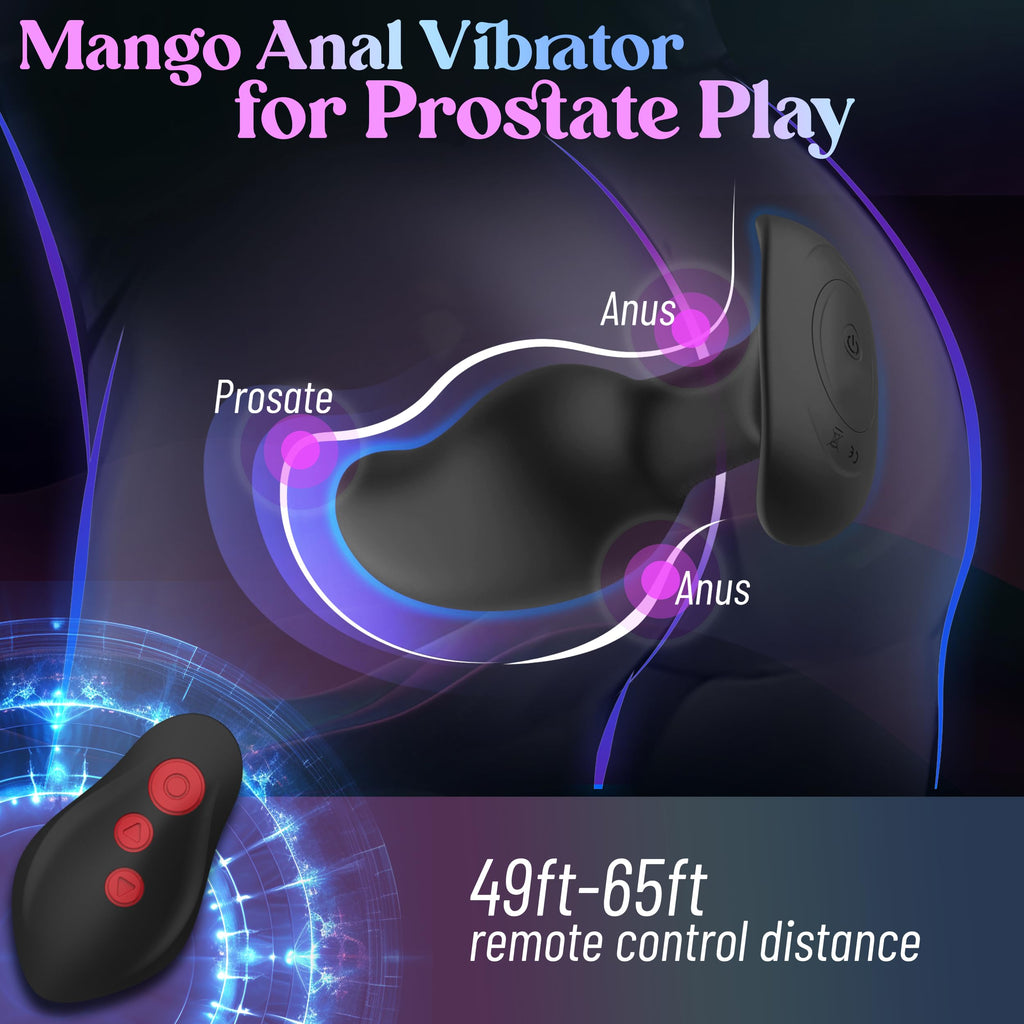 Vibrating Butt Plug Large Prostate Massager, Estim Anal Plug Male Anal Sex Toys, 8 Electric Shock & Vibrating Anal Dildo Vibrato
