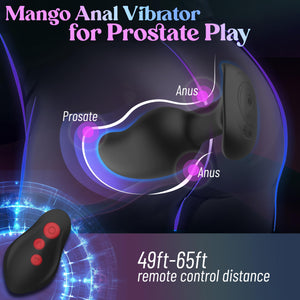 Vibrating Butt Plug Large Prostate Massager, Estim Anal Plug Male Anal Sex Toys, 8 Electric Shock & Vibrating Anal Dildo Vibrato
