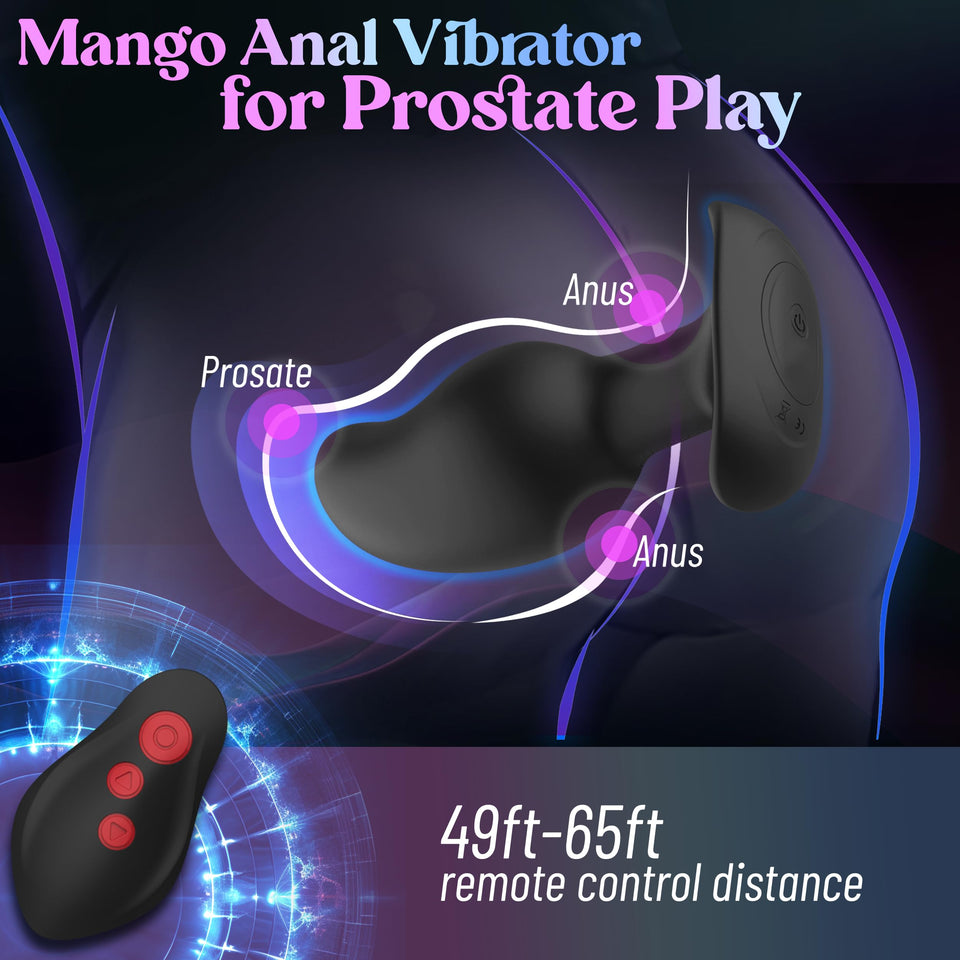 Vibrating Butt Plug Large Prostate Massager, Estim Anal Plug Male Anal Sex Toys, 8 Electric Shock & Vibrating Anal Dildo Vibrato
