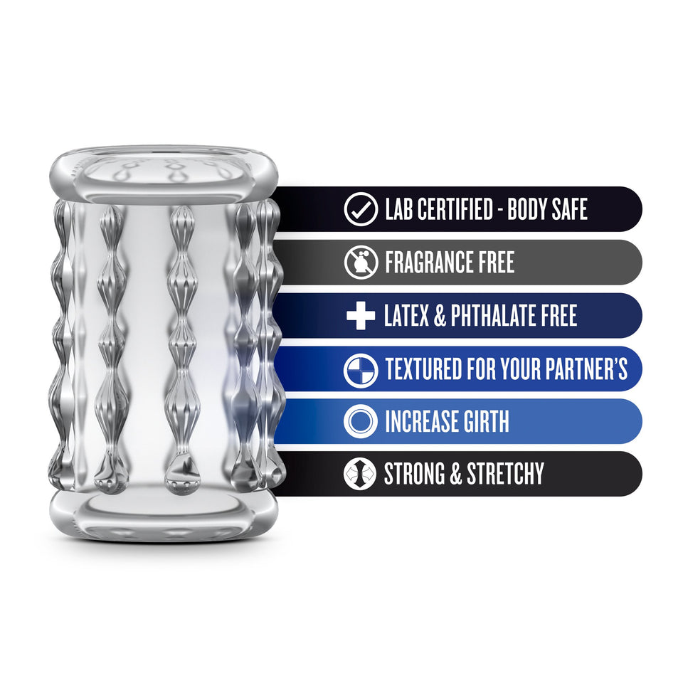 Stay Hard Cock Ring Sleeve 04 - Soft Tickly Nubs Enhance Pleasure - Slide It On Penis, Vibrator, Dildo - Stack, Mix, Match To Create Unique Sensations - Adds Girth - Sex Toy For Men, Women, Couples