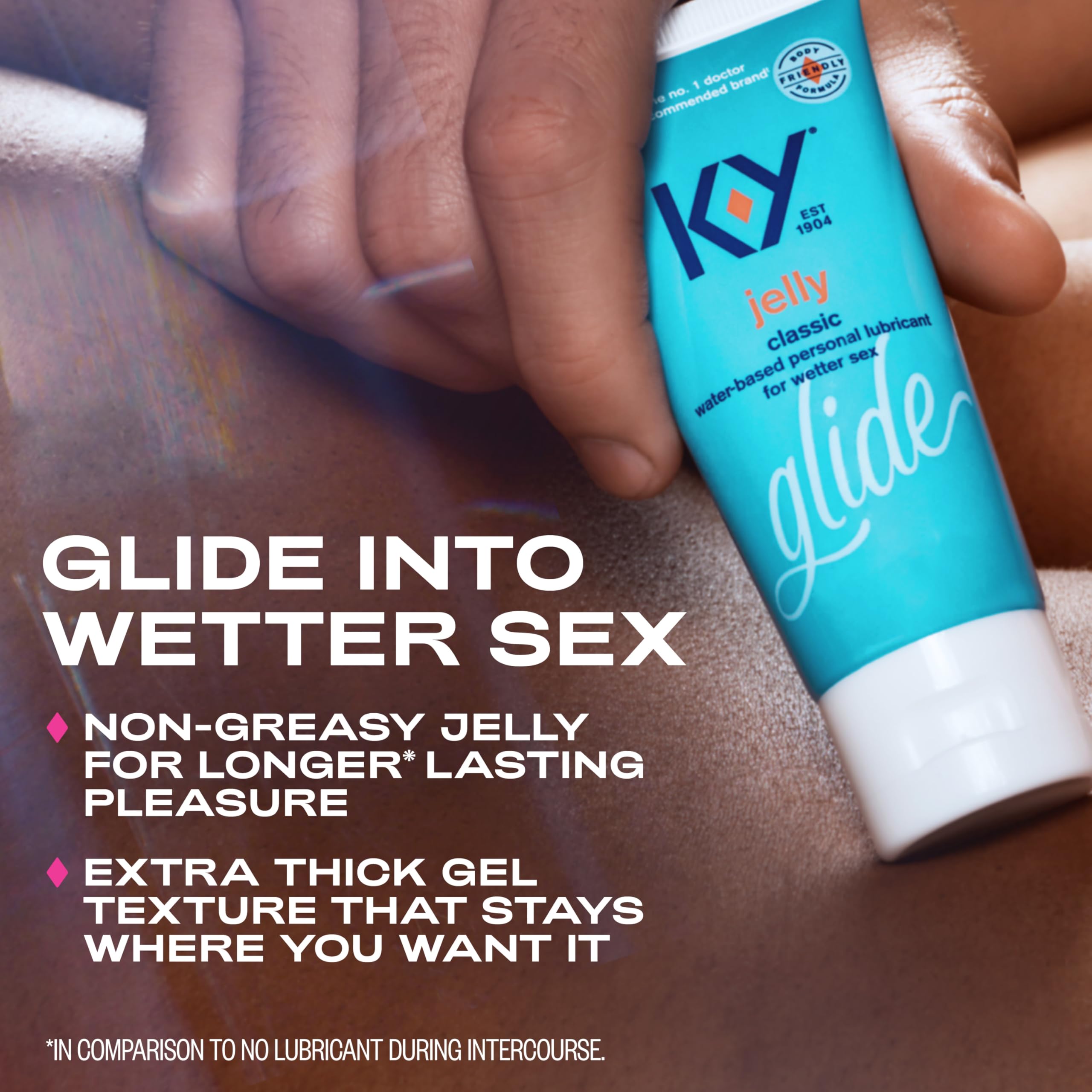 K-Y Jelly Water Based Lube For Sex, Anal Lube, Non-Greasy Water Based Personal Lubricant, pH Friendly Sex Lube Can Be Used With