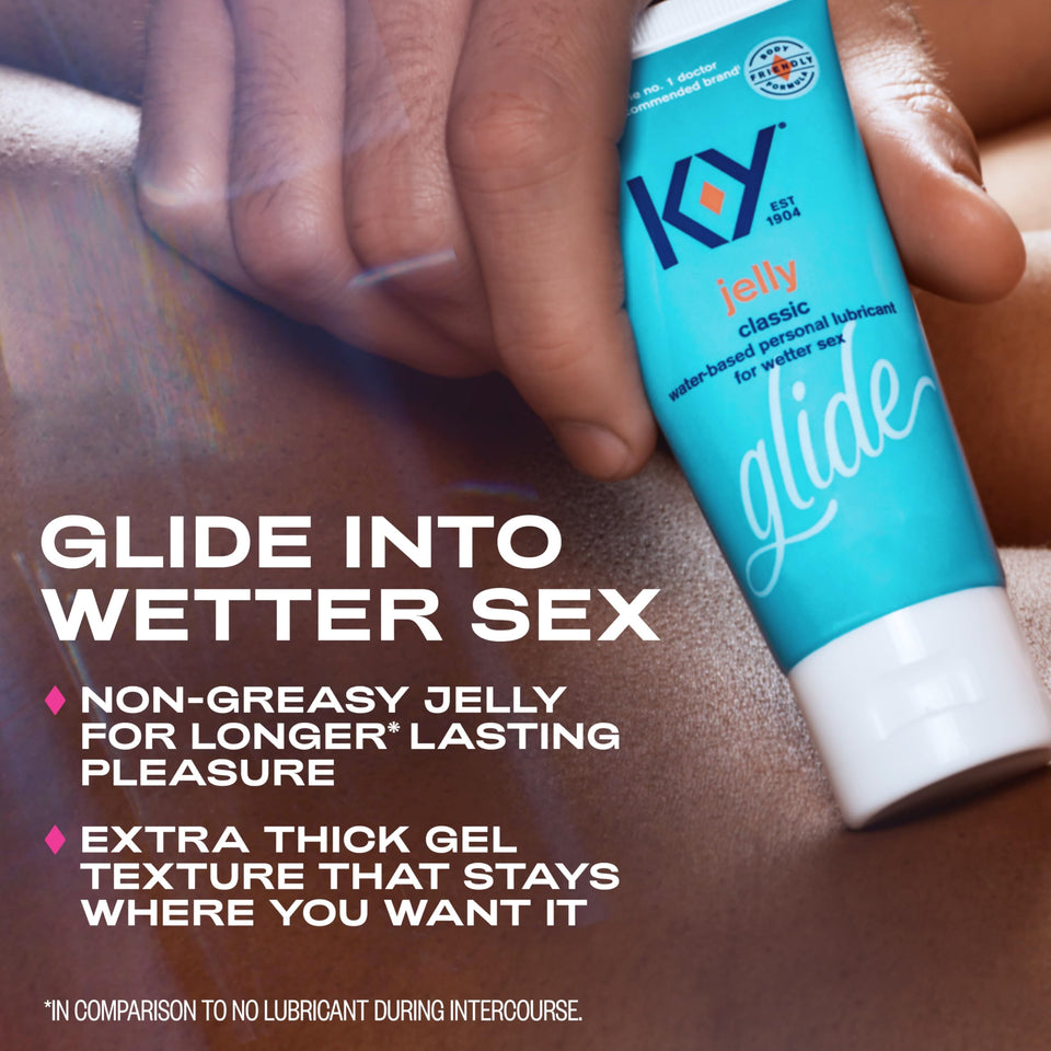 K-Y Jelly Water Based Lube For Sex, Anal Lube, Non-Greasy Water Based Personal Lubricant, pH Friendly Sex Lube Can Be Used With