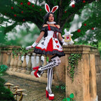 2Pc. Pretty Playing Card Costume  Includes Dress And Neck Piece Sml/Med Red/Black
