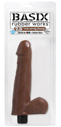 Basix Rubber Works 7.5-Inch Vibrating Dong, Brown