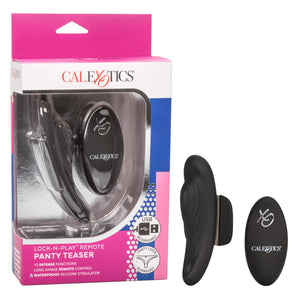 Calexotics Lock-N-Play 10 Function Rechargeable Vibrating Panty Teaser, Black