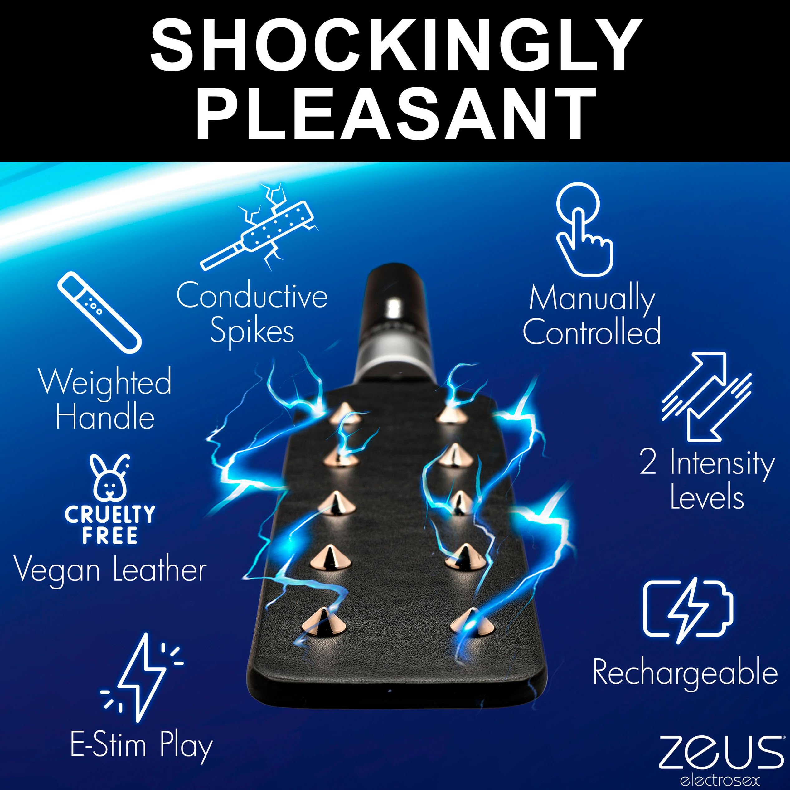 Zeus Electrosex E-Stim Spiked Paddle