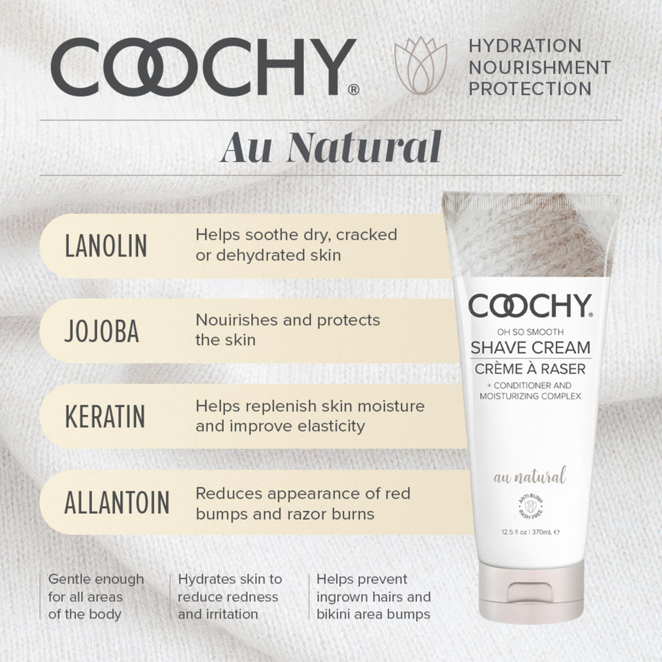 Coochy Shave Cream Au Natural 12.5Oz