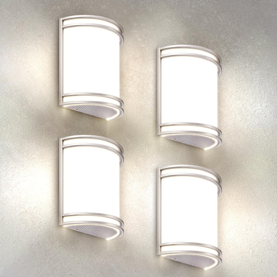 Asd Led Indoor Wall Mount Light Fixture - 10 Inch Modern Interior Brushed Nickel Wall Sconce Lighting - 3000K 4000K 5000K Adjust
