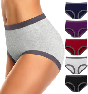 ASIMOON Womens Cotton Underwear High Waisted Full Coverage Panties Soft Breathable Ladies Briefs