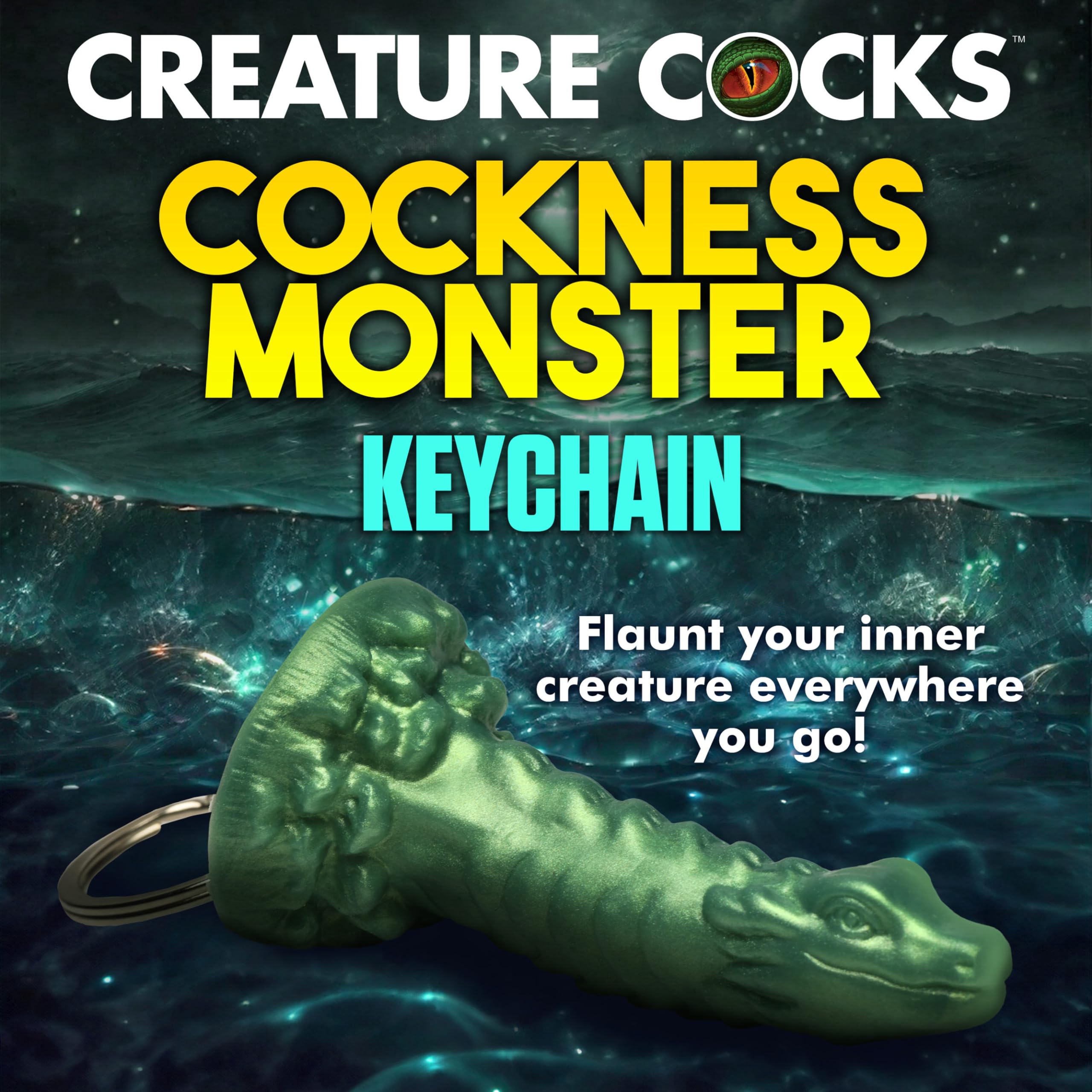 Cockness Monster Keychain - Green