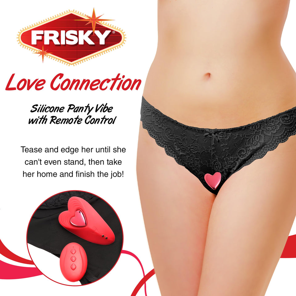 Love Connection Silicone Panty Vibe With Remote Control - Red