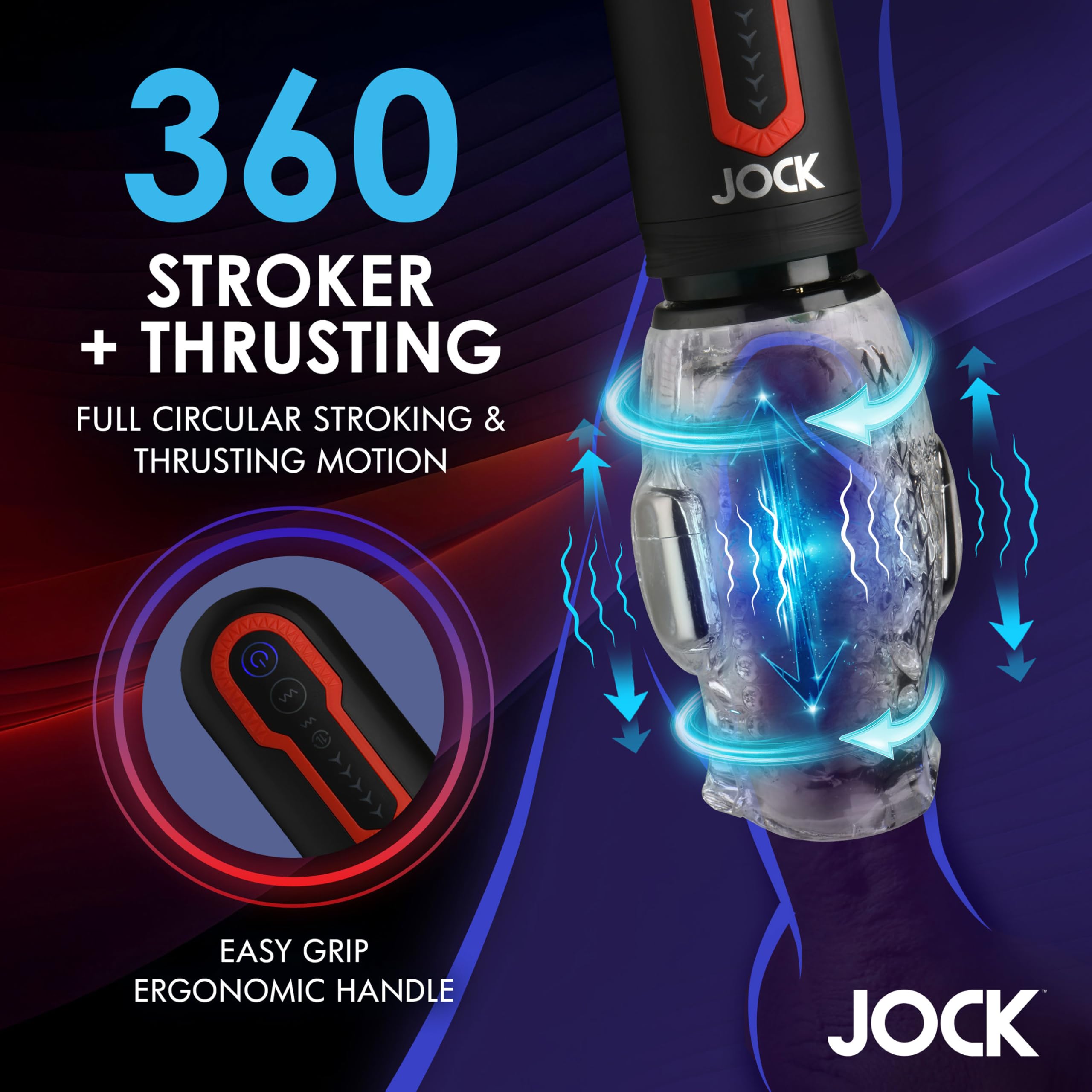 Jock Spin & Thrust Masturbator Dual Vib