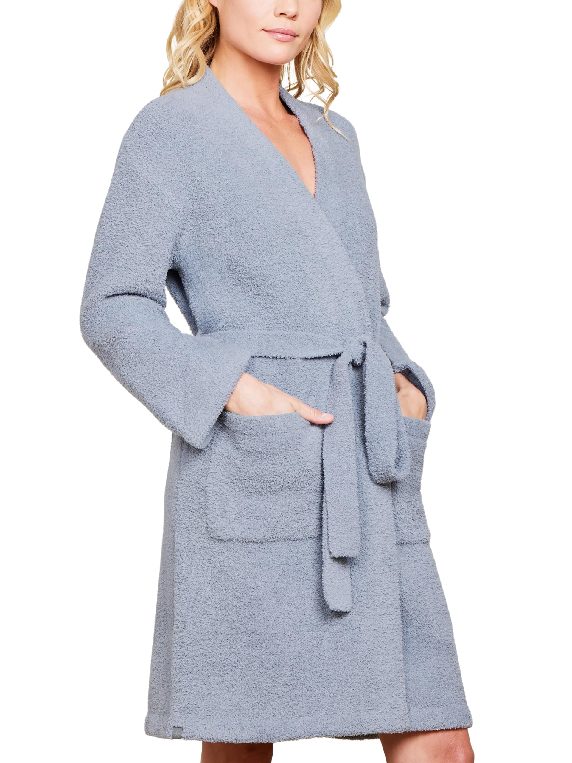 Barefoot Dreams CozyChic Solid Robe, Moonbeam, S/M