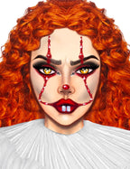 Clown Adhesive Face Jewels Sti - O/S / Red