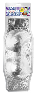 Pipedream Bachelorette Party Disposable Boobie Cake Pan, Silver