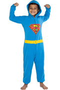 INTIMO DC Comics Big Boys Superhero Character Hooded Union Suit Footless Pajamas Costume (Superman, 2X/3X)