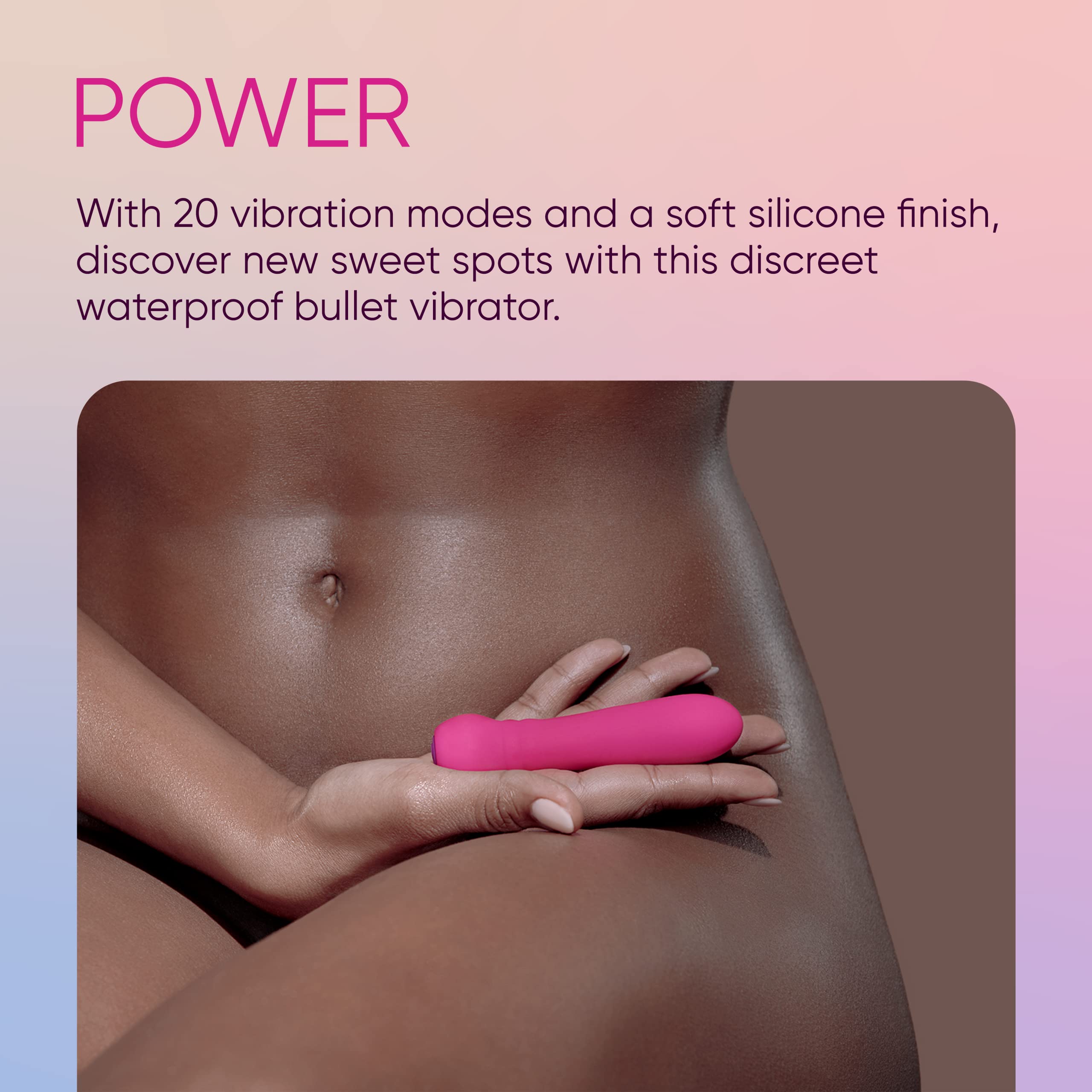 Femme Funn Ultra Bullet Vibrators - Discreet Female Sex Toy with 20 Powerful Vibration Modes - Waterproof, Whisper Quiet, Extra