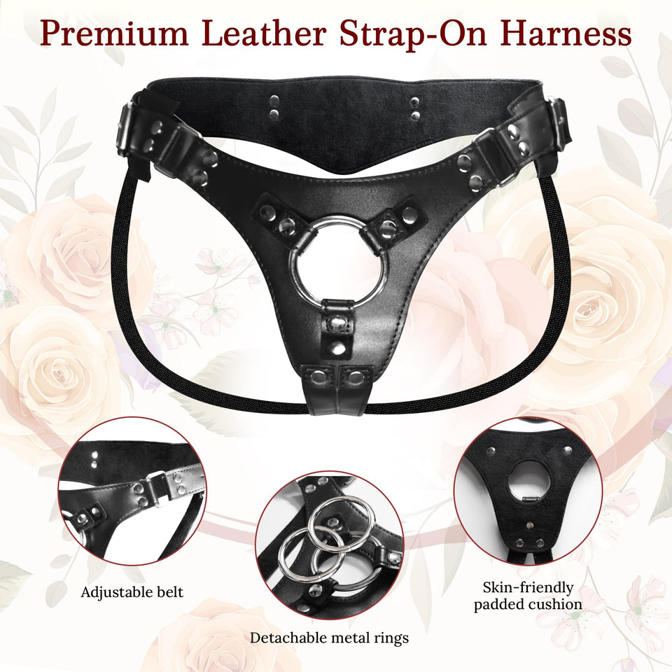 Adjustable Strap On Dildo Harness for Women and Men, Wearable Plus Size Strapon Harness Adult Sex Toys for Lesbians Gay Couples