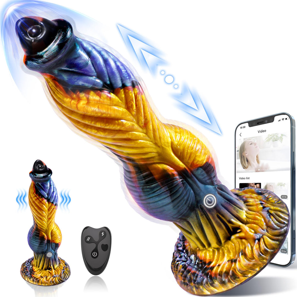 Thrusting Dildo Sex Toys Vibrator - 10.2'' 4IN1 Huge Thick Dildos Anal Toys, Monster Big Dildo Upgraded App Remote Control Multi