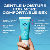 K-Y Jelly Water Based Lube For Sex, Anal Lube, Non-Greasy Water Based Personal Lubricant, pH Friendly Sex Lube Can Be Used With