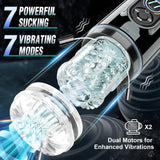 Automatic Male Masturbator Sex Toys for Men, Male Sex Toys Penis Pump with 7 Sucking & Vibrating & Thrusting & Rotating & Lickin