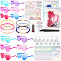 Relaxweex 12 Sets Popular Singer Party Favors in My Era Friendship Gifts DIY Sunglasses Friendship Bracelets Disco Keychain for 