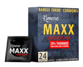 Kimono MAXX Large Flare Condoms Pack of 24 - Premium Lubricated Natural Latex Condoms, Thin, Unique Flared Design, Extra Room, V
