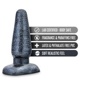 Blush Jet Smooth Anal Plug - Soft Flexible Butt Toy - Tapered For Easy Insertion - Base Anchors Plug Safely Outside The Body - Stay Put Shape For Comfortable Long Term Wear - Sex Toy For Men Women
