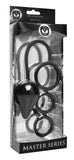 Master Series Triple Threat Silicone Tri Cock Ring And Anal Plug