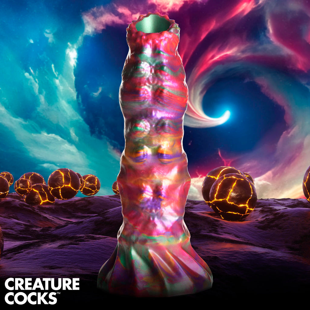Larva Silicone Ovipositor Dildo With Eggs - Multicolor