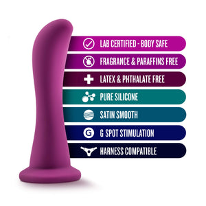 Blush Temptasia Bellatrix 6.25 Dildo 1.5 Thick Strap On & O-Ring Harness Compatible G Spot Stimulation Ultrasilk Satiny Smooth F