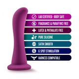 Blush Temptasia Bellatrix 6.25 Dildo 1.5 Thick Strap On & O-Ring Harness Compatible G Spot Stimulation Ultrasilk Satiny Smooth F