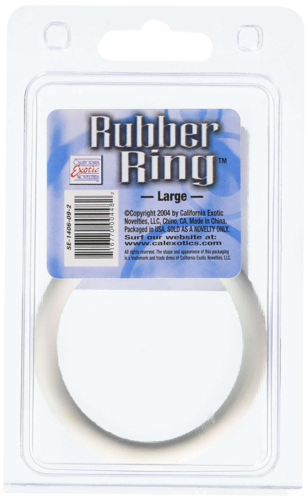 California Exotics Rubber Ring, White, Large