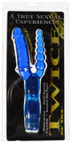Golden Triangle Twice Da Vice Waterproof Multi-Speed Vibrator, Blue