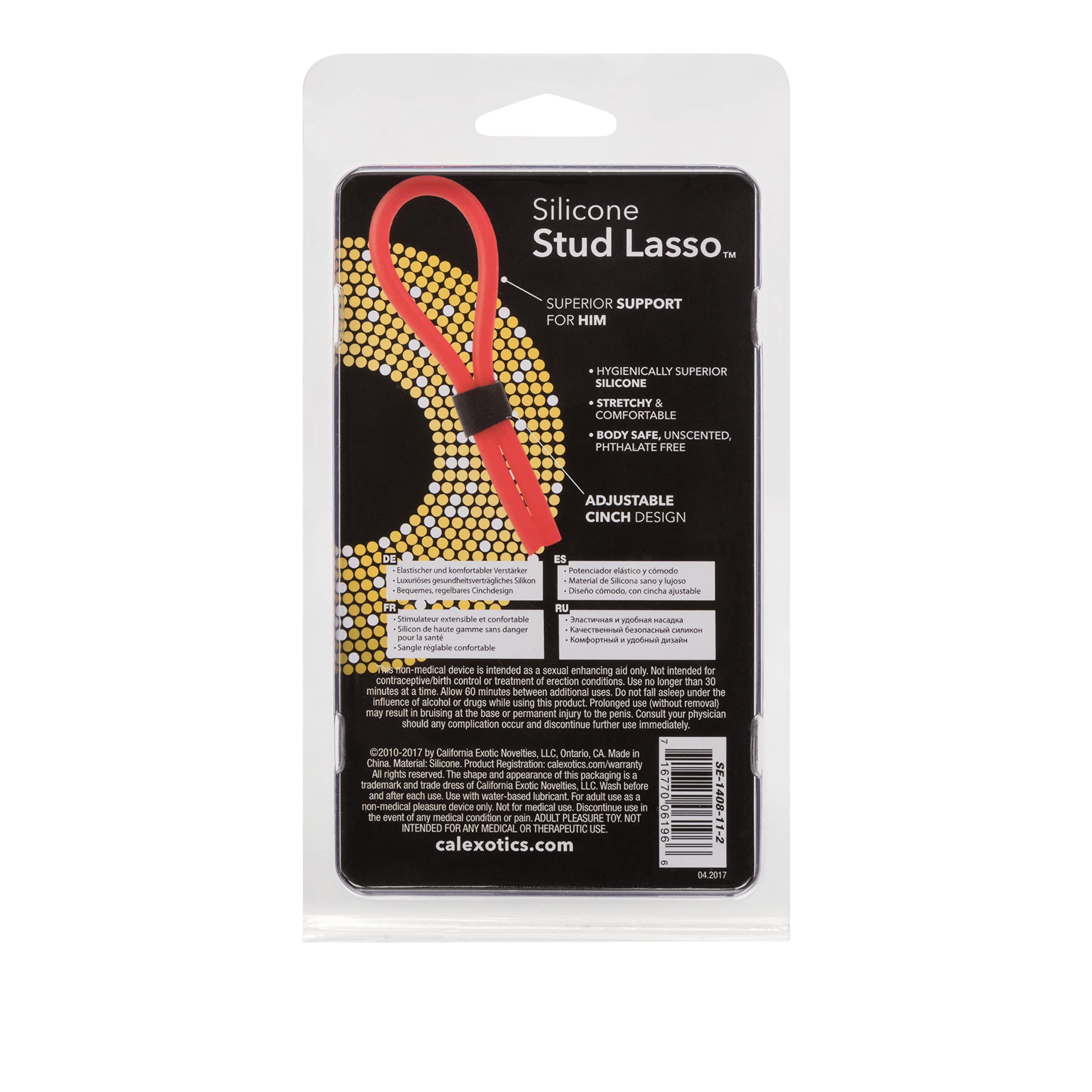 Silicone Stud Lasso Rings, Red