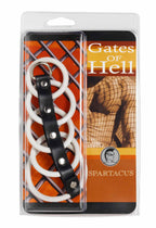 Spartacus Gates Of Hell 5 Ring Rubber Gates Cockcage, White