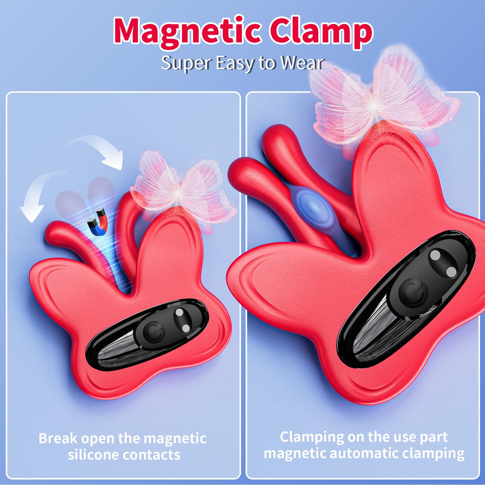 Nipple Toys Nipple Vibrator, BDSM Toys Nipple Clamps Vibrators with 9 Vibration Modes, Women Sex Toys Vibrating Nipple Clamps, A