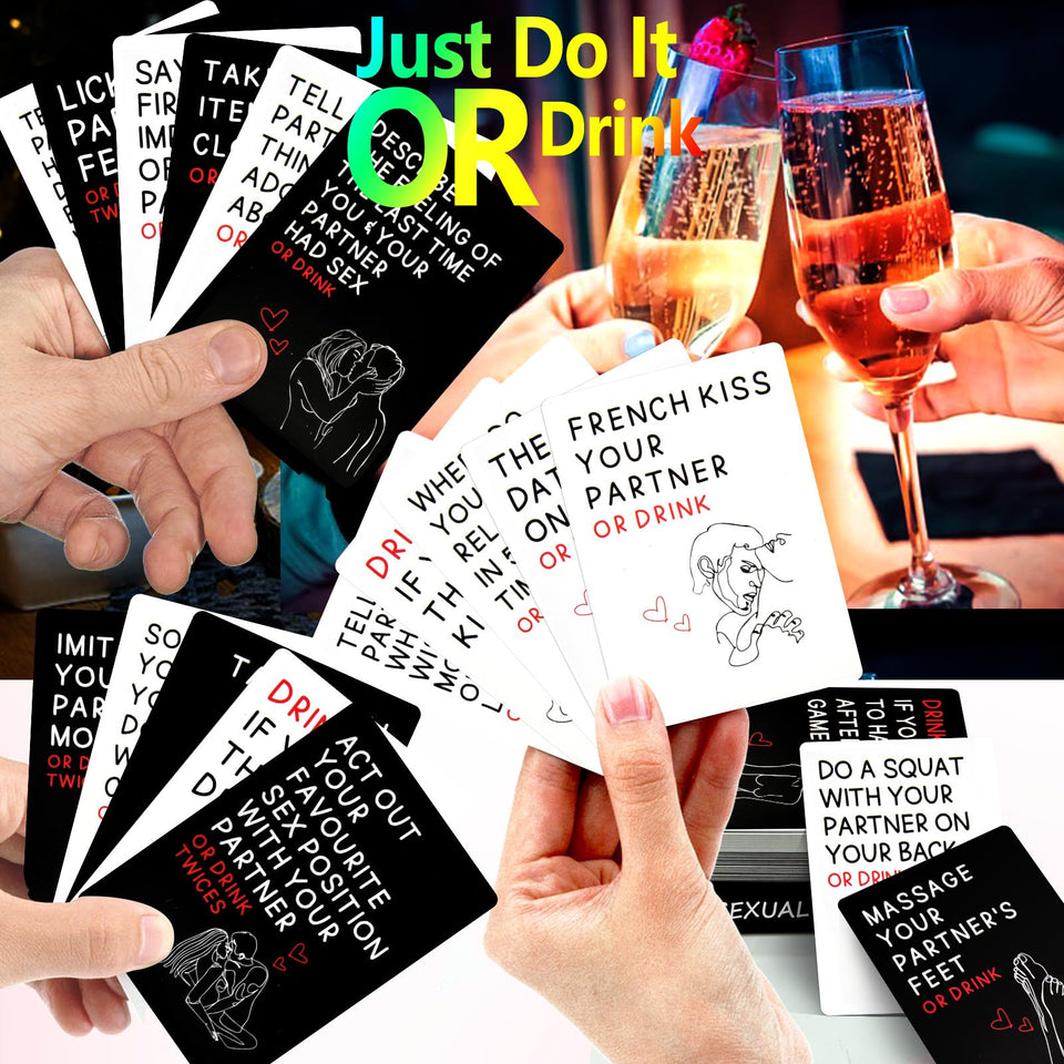 MEBAULT Drinking Game Card Deck Sex Card Game Sex Toy Adventurous Playing Cards Erotic Bedroom Game for Couple Lover