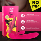 ROMP Jazz Rabbit Vibrator Dildo | Adult Sex Toys for Women | Clitoris & G Spot Sex Toy for Stimulation & Pleasure | 6 Vibrating