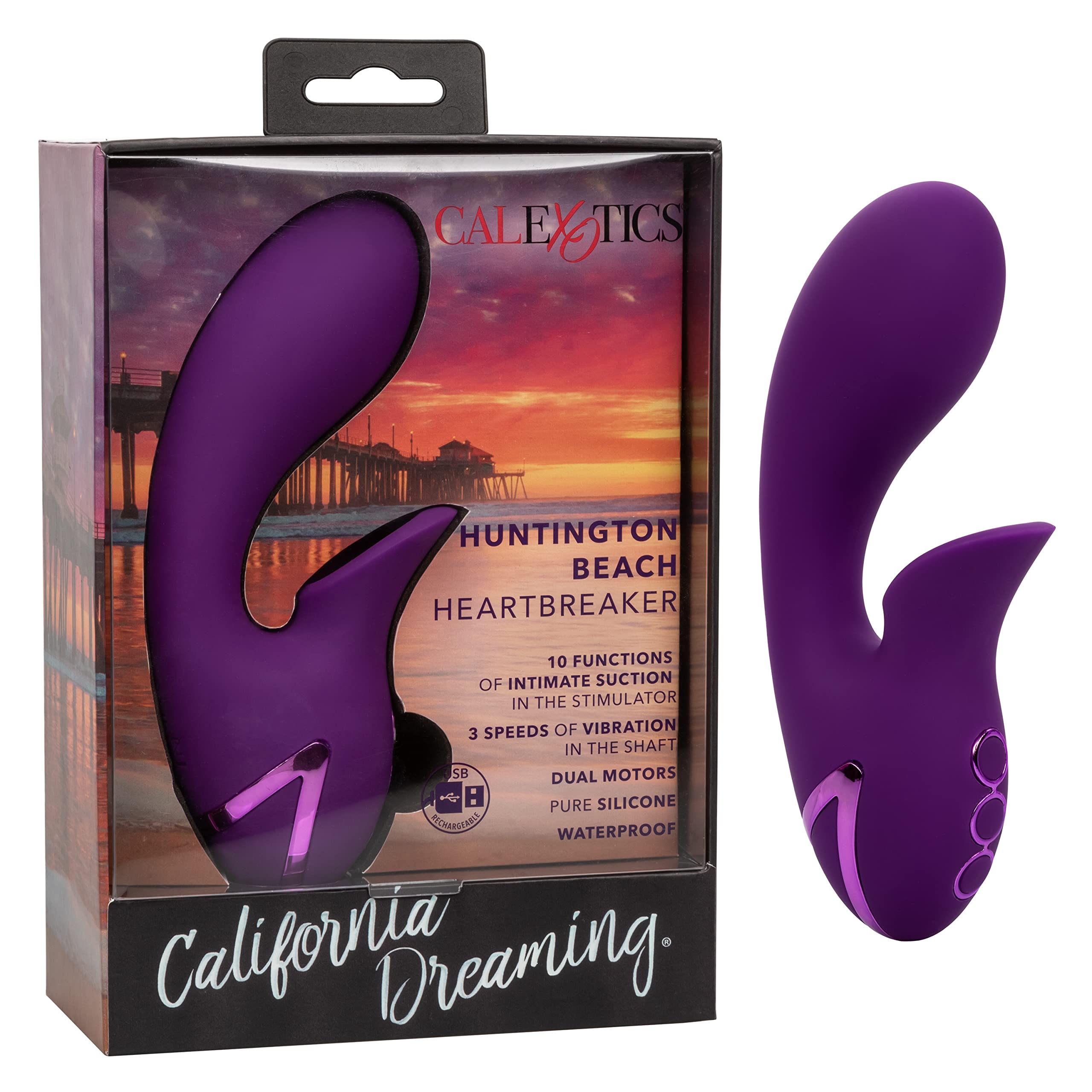 CalExotics California Dreaming Huntington Beach Heartbreaker Vibrator - SE-4349-25-3