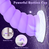 Silicone Anal Stretcher Butt Plug, Soft Trainer Dildo with Curved Texture & Strong Suction Cup for Hands-Free Play, Adult Sex To